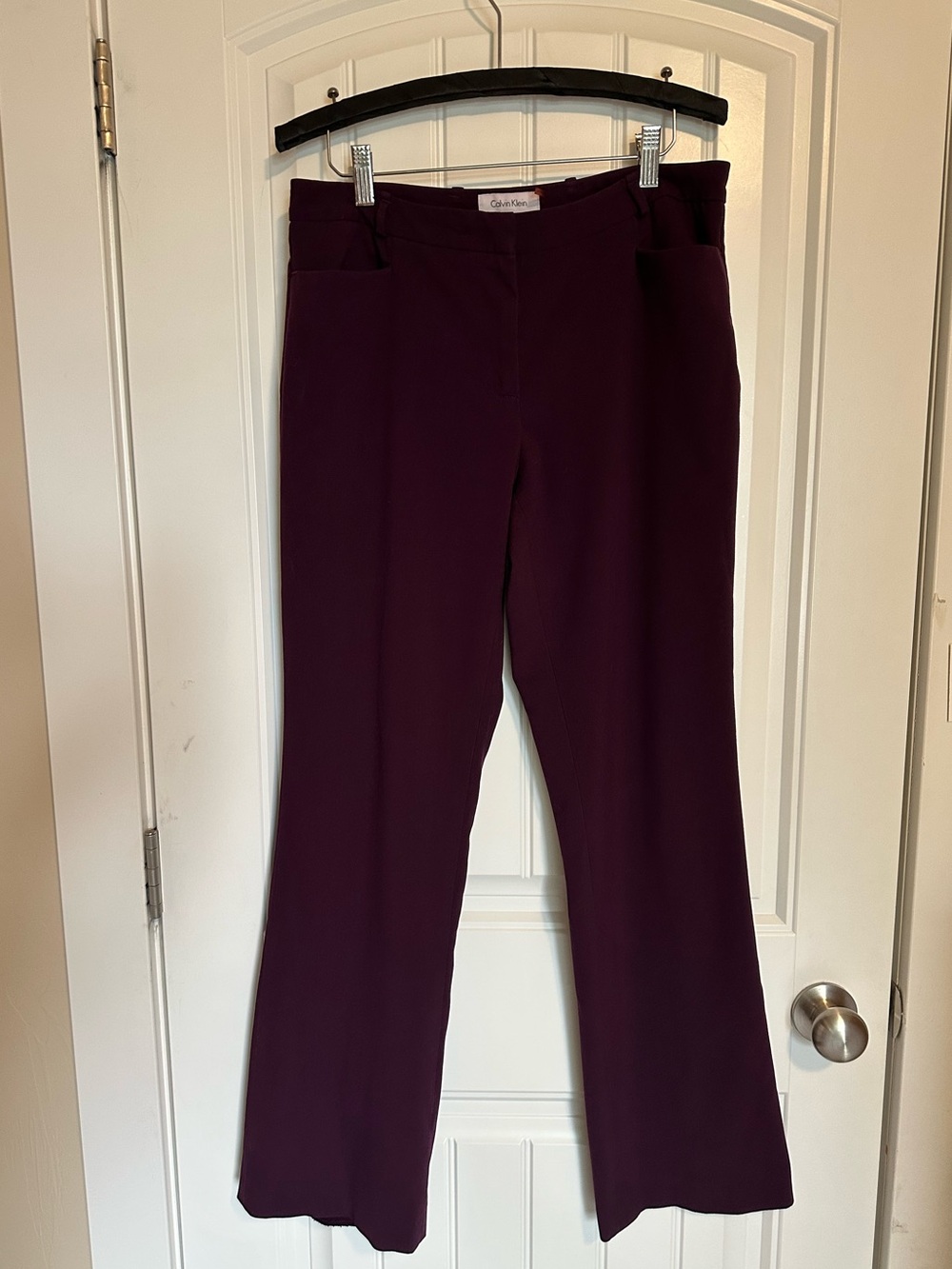 Calvin Klein Modern Fit Women's Plum Boot-Cut Dress Pants